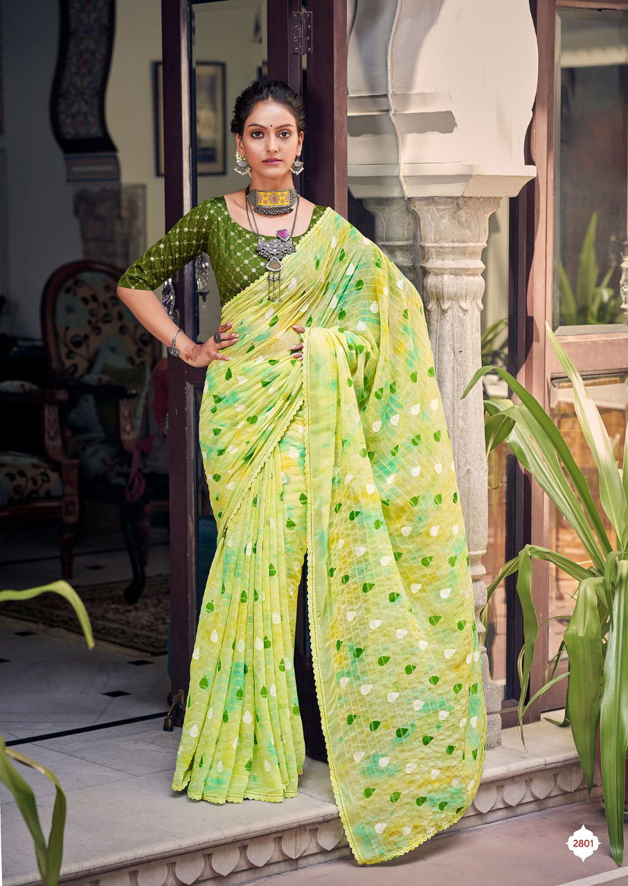Kashvi Hetvi New Fancy Designer Ethnic Wear Georgette Printed Saree Collection
